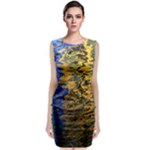 Texture Wallpaper Sleeveless Velvet Midi Dress