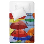 Umbrellas Colourful Duvet Cover Double Side (Single Size)