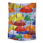 Umbrellas Colourful Medium Tapestry