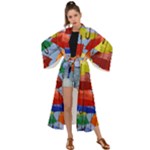 Umbrellas Colourful Maxi Kimono