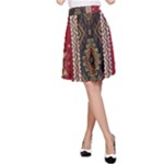 Uzbek Pattern In Temple A-Line Skirt