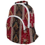 Uzbek Pattern In Temple Rounded Multi Pocket Backpack