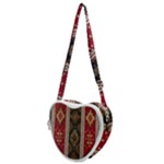 Uzbek Pattern In Temple Heart Shoulder Bag