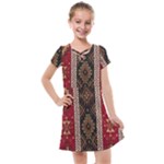 Uzbek Pattern In Temple Kids  Cross Web Dress