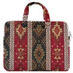 Uzbek Pattern In Temple MacBook Pro 16  Double Pocket Laptop Bag 