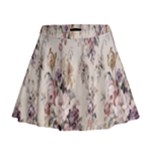 Vintage Floral Pattern Mini Flare Skirt