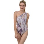 Vintage Floral Pattern To One Side Swimsuit