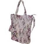Vintage Floral Pattern Shoulder Tote Bag