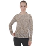 Vintage Wallpaper With Flowers Women s Pique Long Sleeve Tee
