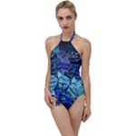 Wallpaper Design Pattern Go with the Flow One Piece Swimsuit