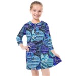 Wallpaper Design Pattern Kids  Quarter Sleeve Shirt Dress