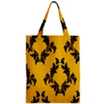Yellow Regal Filagree Pattern Zipper Classic Tote Bag