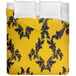 Yellow Regal Filagree Pattern Duvet Cover Double Side (California King Size)