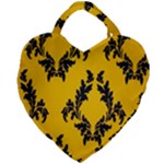 Yellow Regal Filagree Pattern Giant Heart Shaped Tote