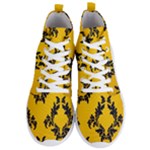 Yellow Regal Filagree Pattern Men s Lightweight High Top Sneakers