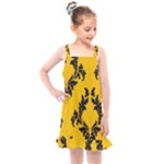 Yellow Regal Filagree Pattern Kids  Overall Dress