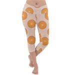 Orange Slices! Lightweight Velour Capri Yoga Leggings