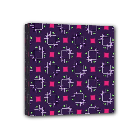 Geometric Pattern Retro Style Mini Canvas 4  x 4  (Stretched) from UrbanLoad.com