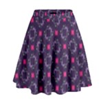 Geometric Pattern Retro Style High Waist Skirt
