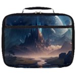 Space Planet Universe Galaxy Moon Full Print Lunch Bag
