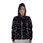 Background Graphic Abstract Pattern Women s Hooded Windbreaker