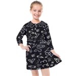 Background Graphic Abstract Pattern Kids  Quarter Sleeve Shirt Dress