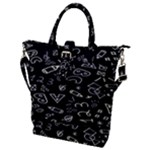 Background Graphic Abstract Pattern Buckle Top Tote Bag