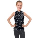 Background Graphic Abstract Pattern Kids  Sleeveless Polo Tee