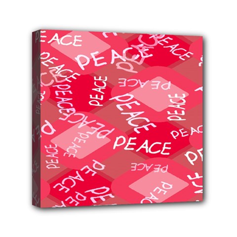 Background Peace Doodles Graphic Mini Canvas 6  x 6  (Stretched) from UrbanLoad.com
