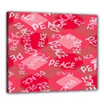 Background Peace Doodles Graphic Canvas 24  x 20  (Stretched)