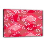Background Peace Doodles Graphic Canvas 18  x 12  (Stretched)