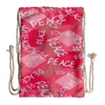Background Peace Doodles Graphic Drawstring Bag (Large)