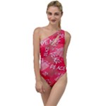 Background Peace Doodles Graphic To One Side Swimsuit