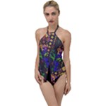 Background Graphic Go with the Flow One Piece Swimsuit
