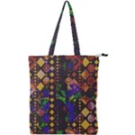 Background Graphic Double Zip Up Tote Bag