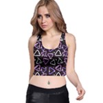 Abstract Background Graphic Pattern Racer Back Crop Top