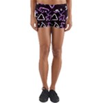 Abstract Background Graphic Pattern Yoga Shorts