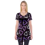 Abstract Background Graphic Pattern Short Sleeve Tunic 