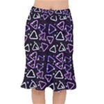 Abstract Background Graphic Pattern Short Mermaid Skirt
