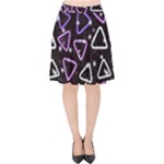 Abstract Background Graphic Pattern Velvet High Waist Skirt