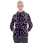 Abstract Background Graphic Pattern Women s Hooded Pullover