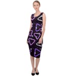Abstract Background Graphic Pattern Sleeveless Pencil Dress