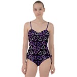 Abstract Background Graphic Pattern Sweetheart Tankini Set