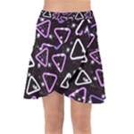 Abstract Background Graphic Pattern Wrap Front Skirt