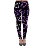Abstract Background Graphic Pattern Lightweight Velour Leggings