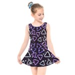 Abstract Background Graphic Pattern Kids  Skater Dress Swimsuit