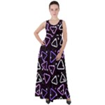 Abstract Background Graphic Pattern Empire Waist Velour Maxi Dress