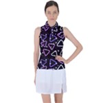 Abstract Background Graphic Pattern Women s Sleeveless Polo Tee