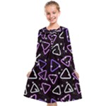 Abstract Background Graphic Pattern Kids  Midi Sailor Dress