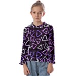 Abstract Background Graphic Pattern Kids  Frill Detail Tee